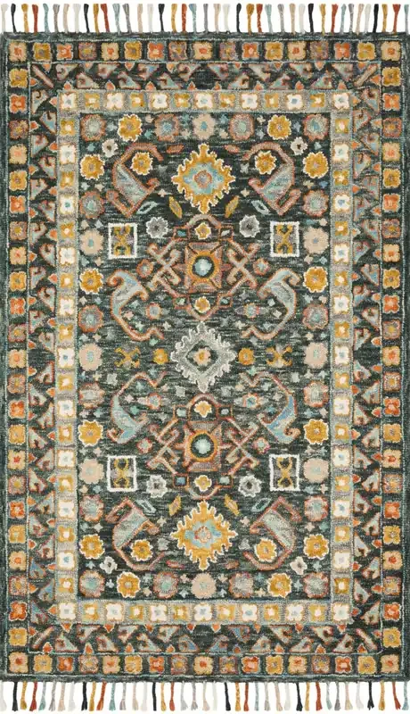 Loloi II Elka Elk-03 Denim / Multi Hooked Area Rugs