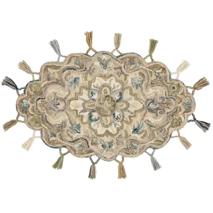 Loloi II Prim Hooked Pri-04 Sand / Multi 2‘-3″ X 3‘-9″ Oval