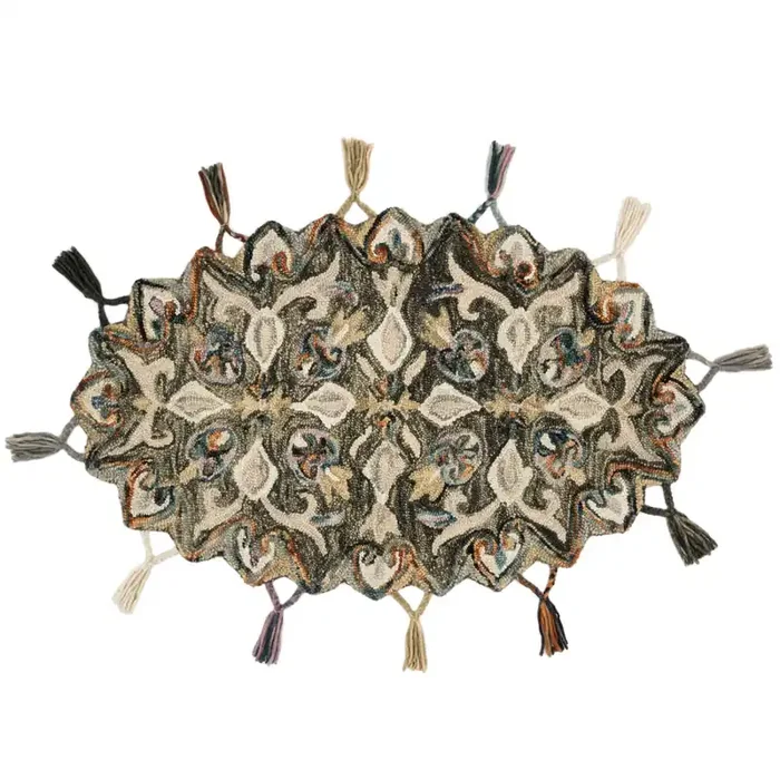 Loloi II Prim Hooked Pri-05 Ash / Multi 2‘-3″ X 3‘-9″ Oval