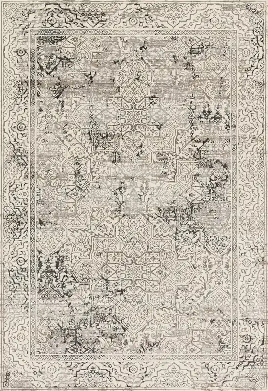 Loloi Kingston Kt-06 Ivory / Grey Power Loomed Area Rugs