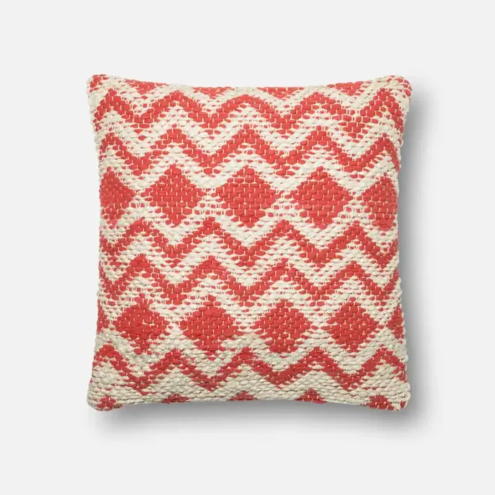 Loloi Pillows P0185 Coral / Grey