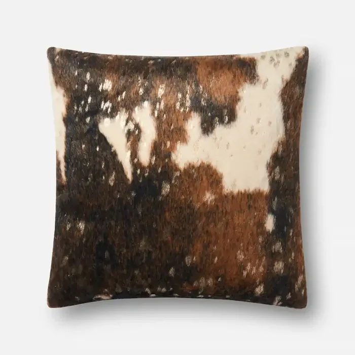 Loloi Pillows P0521 Dark Brown / Gold