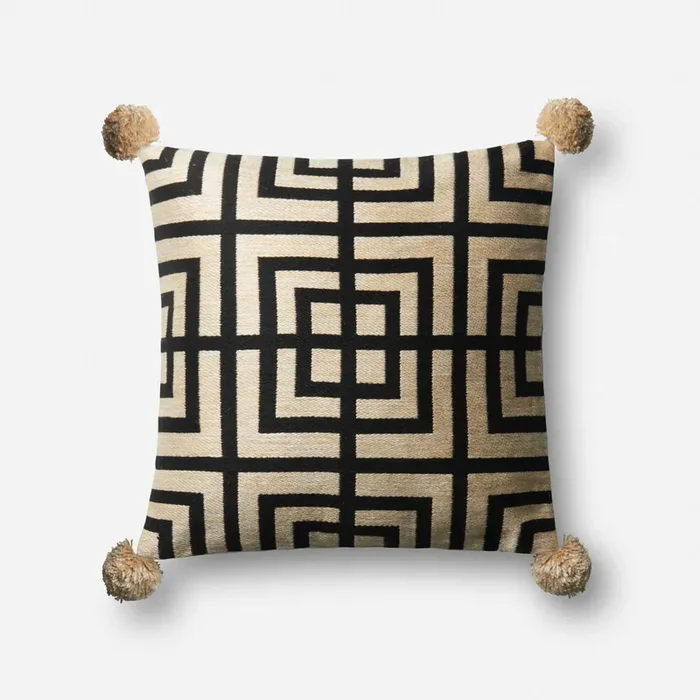 Loloi Pillows P0622 Beige / Black