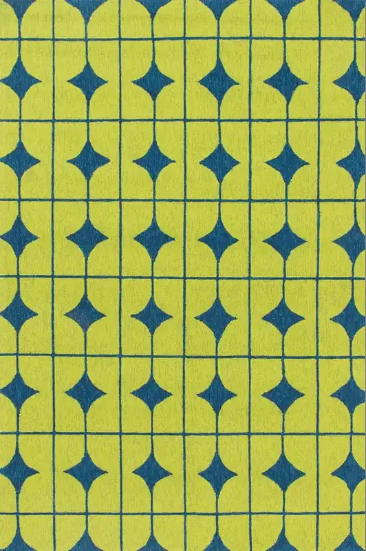 Loloi Venice Beach Vb-03 Lime / Blue Hooked Area Rugs
