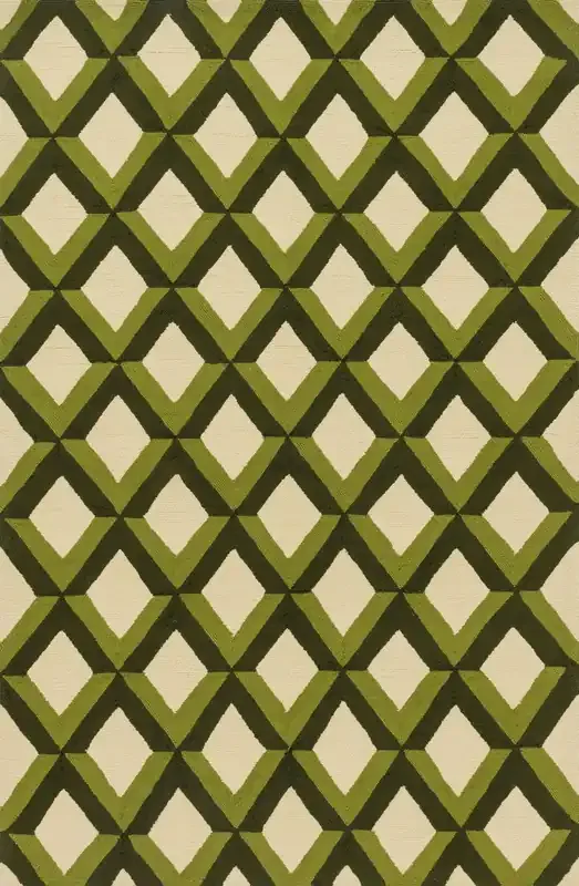 Loloi Venice Beach Vb-12 Green Trellis Hooked Area Rugs