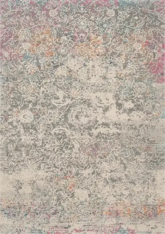 Loloi Zehla Zl-02 Grey / Multi Power Loomed Area Rugs