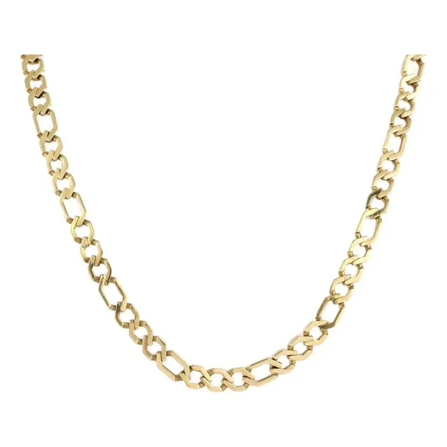 Long 14k Yellow Gold Link Necklace