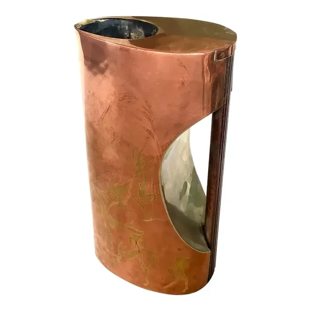 Los Castillo Water Pitcher in Copper, Brass and Silver With Rosewood Handle