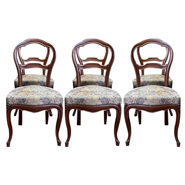 Louis Philippe Mahogany Chairs, Set of 6