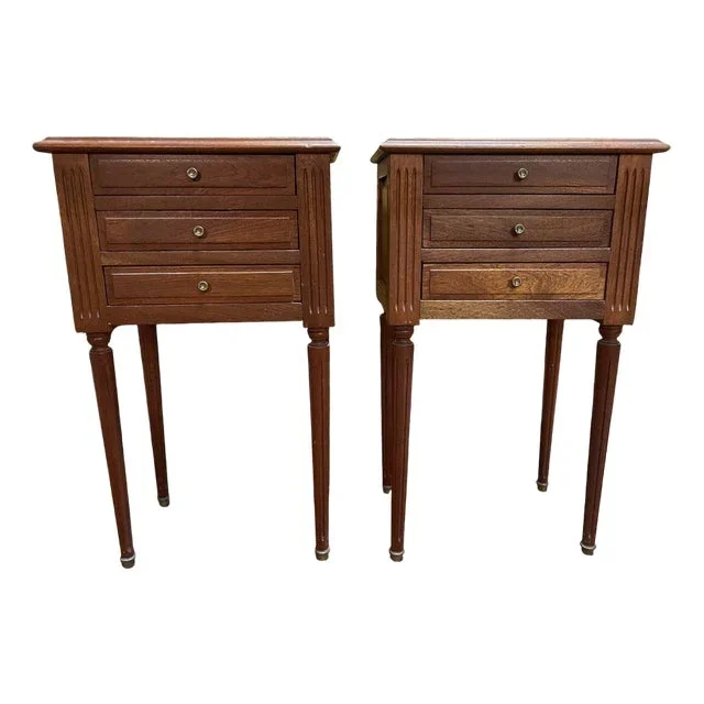 Louis XVI Bedside Tables, Set of 2
