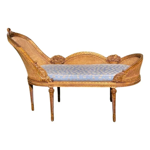 Louis XVI Style Cane Bench