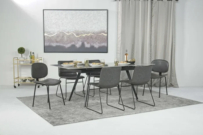 Lucia Dining Table & 6 Chairs in Piedra