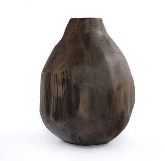 Madero Wood Vase-Ochre