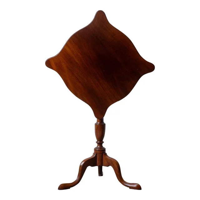 Mahogany Quatrefoil Tilt-Top Candlestand, C.1790