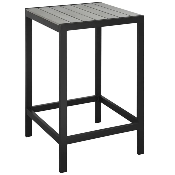 Maine Outdoor Patio Bar Table in Brown Gray