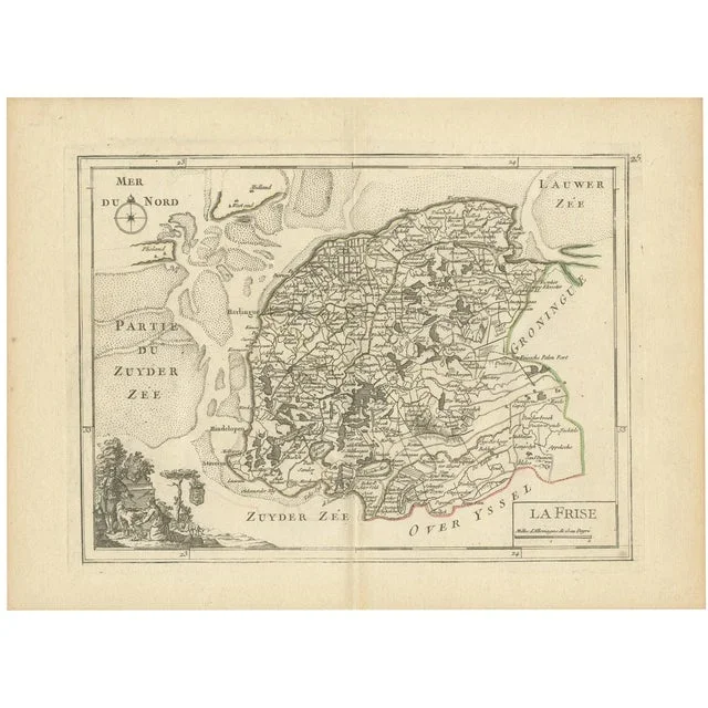 Map of Friesland, 1756