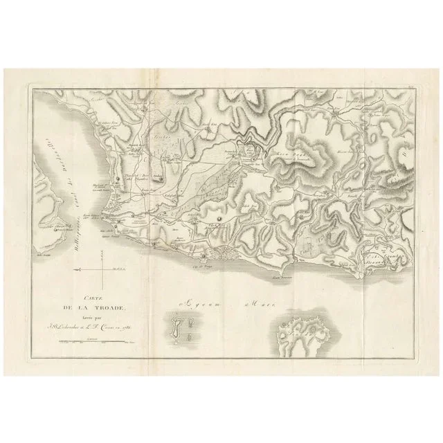 Map of the Troad Region by Tardieu, 1802