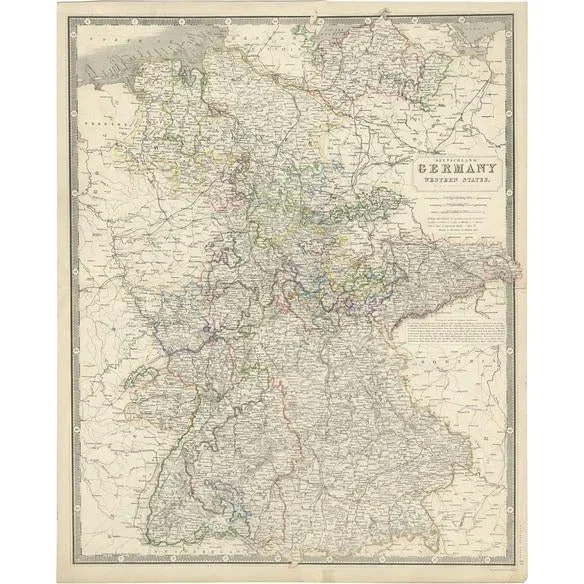 Map of West Germany, 1850