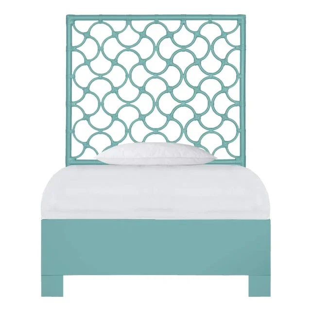 Mar Platform Bed Twin, Turquoise