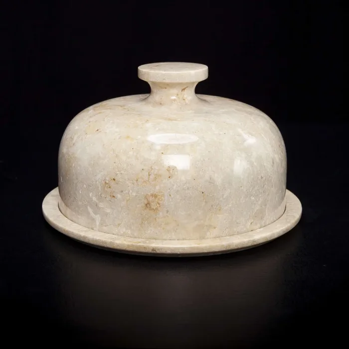 Marble Domed Serving Platter 7.5″ Round
