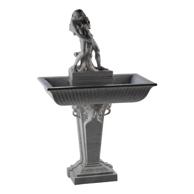 Marble Wall Fountain with Satyr, 19th Century