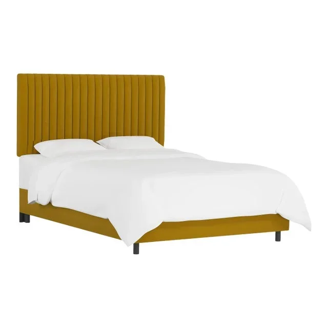 Margaux Bed in Citronella Luxe Velvet, Twin