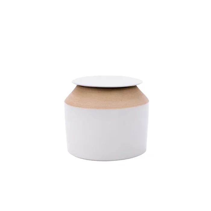 Matte White Lidded Jar Small