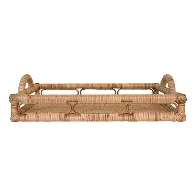 Matthew Izzo Home – Tatum Rattan Serving Tray