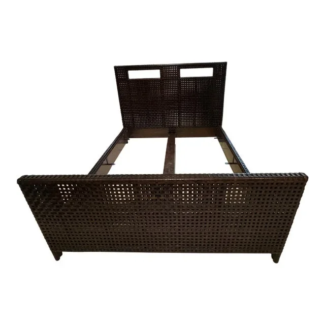 McGuire Antalya Woven Leather Queen Bed