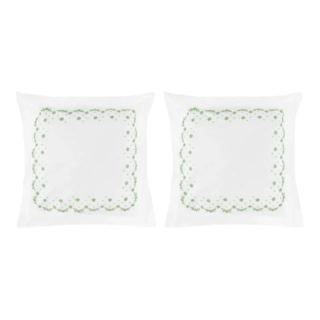 Meadow Euro Sham in Green – a Pair