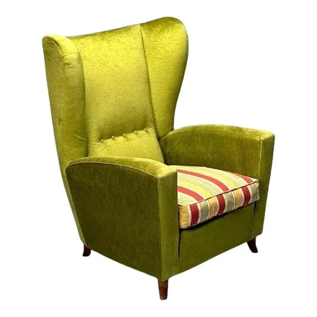 Melchiorre Bega Attr., Italian Mid-Century Modern, Oversized Lounge Chair, 1950s