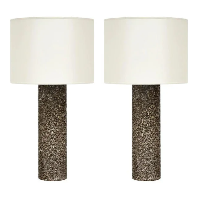 Mercury Glass “Pulegoso” Murano Glass Lamps