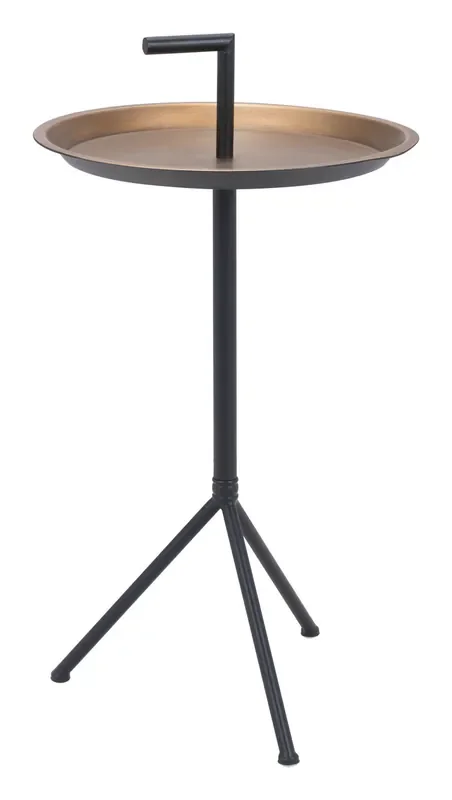 Mercy Accent Table Gold & Black