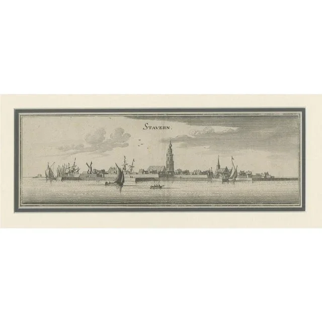 Merian, Illustration of the Frisian Harbour City of Stavoren in the Netherlands, 1659, Print