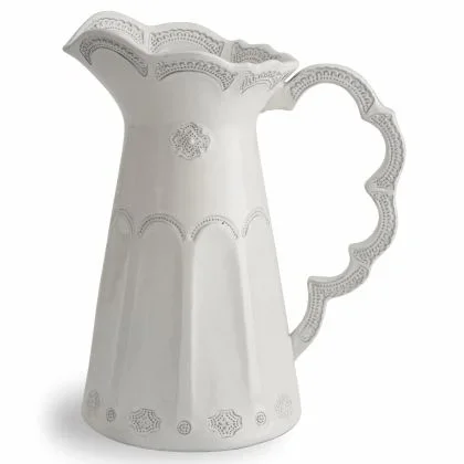 Merletto Scalloped Pitcher by Arte Italica