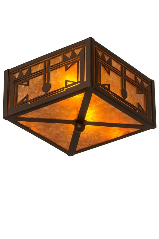 Meyda 10″sq Southwest Flushmount – 23983