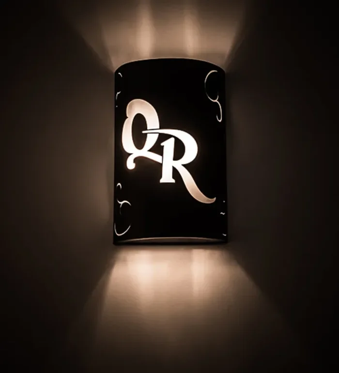 Meyda 10″w Personalized Qr Monogram Wall Sconce – 190883