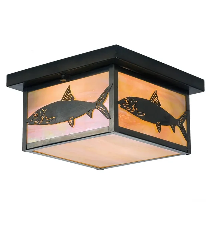 Meyda 12″sq Bonefish Flushmount – 50094