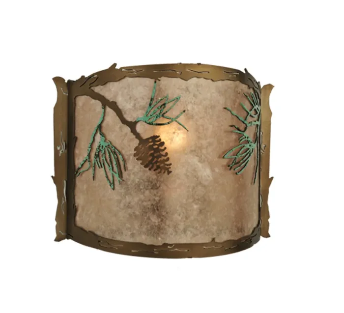 Meyda 12″w Balsam Pine Wall Sconce – 109902