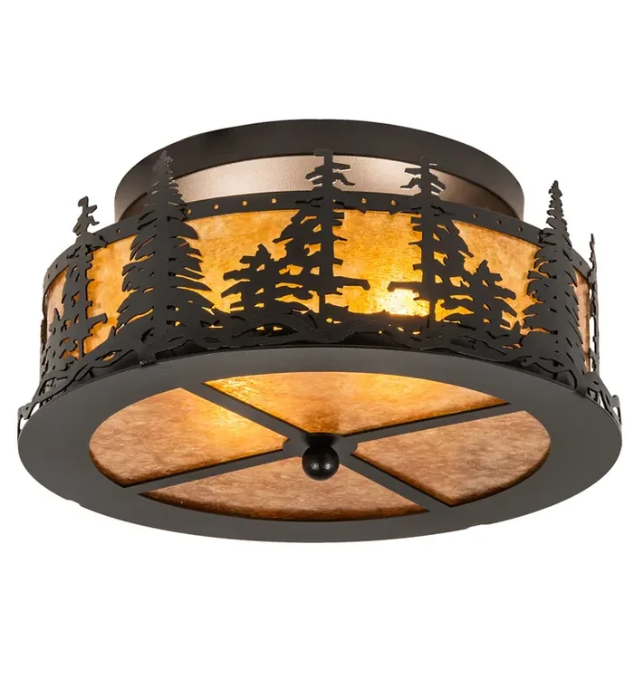 Meyda 16″ Wide Tall Pines Flushmount – 213426