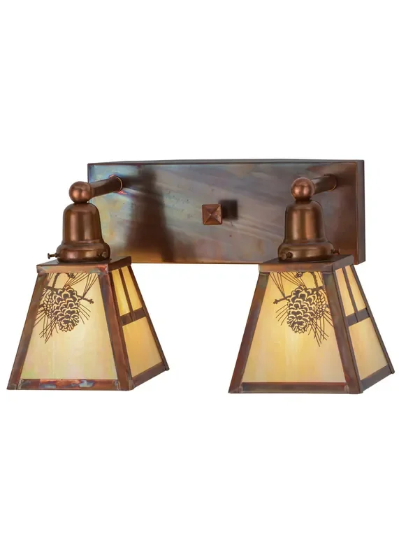 Meyda 17.5″w Winter Pine 2 Lt Vanity Light – 150764