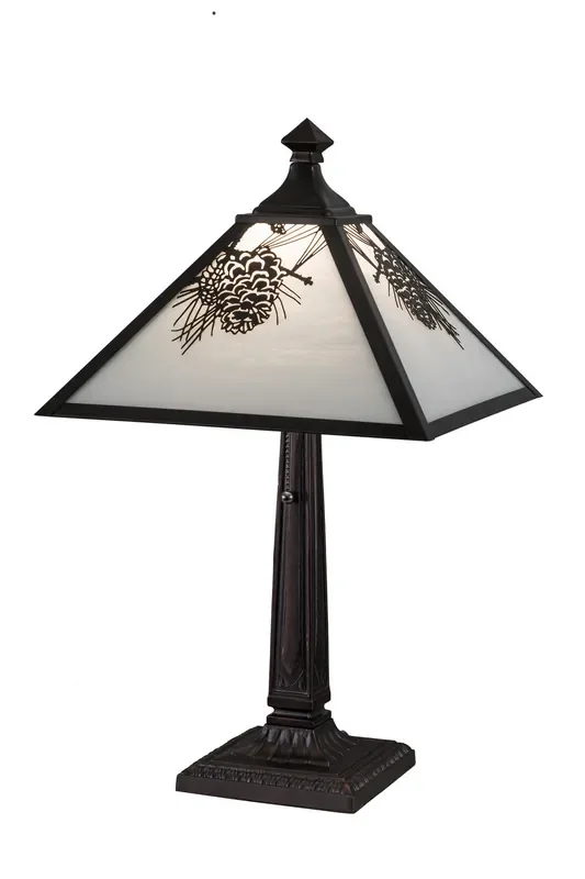 Meyda 22″h Winter Pine Table Lamp – 192187