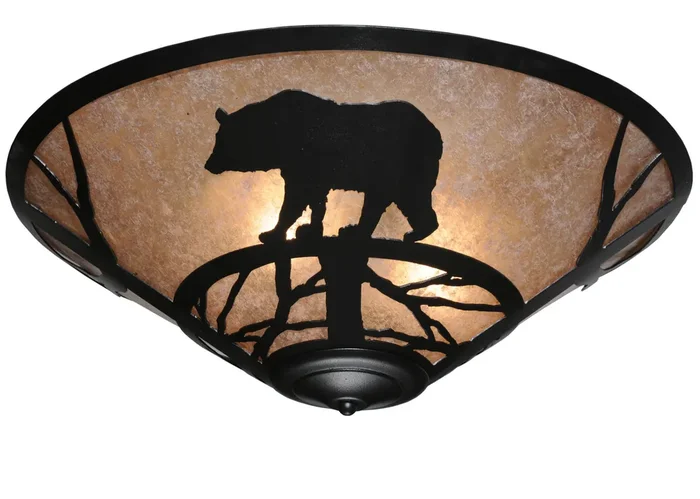 Meyda 22″w Bear On The Loose Flushmount – 110548