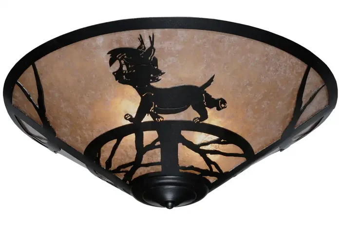Meyda 22″w Lynx On The Loose Flushmount – 110549