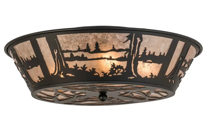 Meyda 22″w Quiet Pond Flushmount – 26223