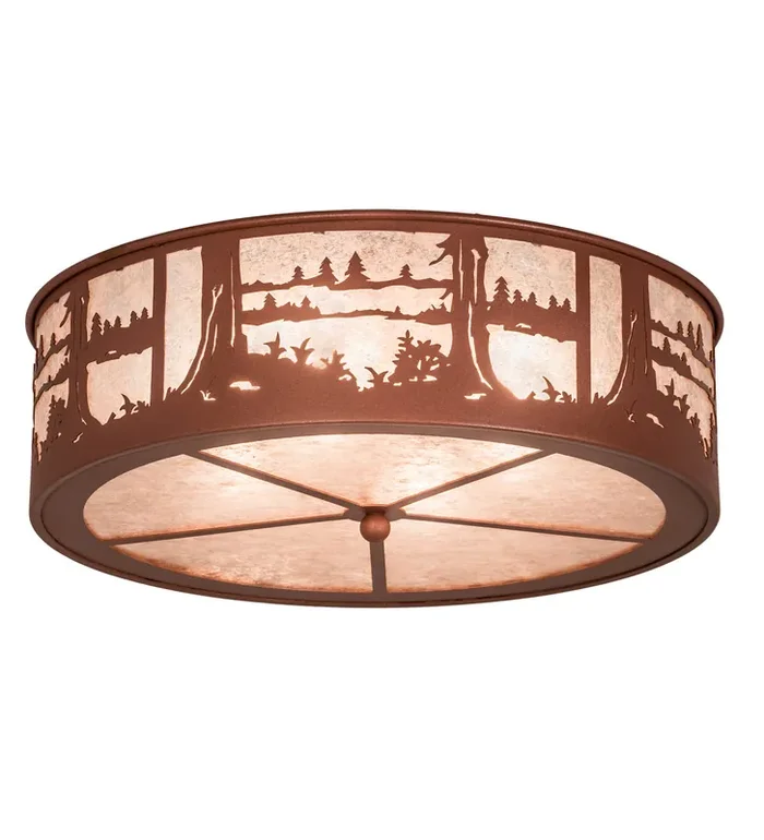 Meyda 22″w Quiet Pond Flushmount – 26986