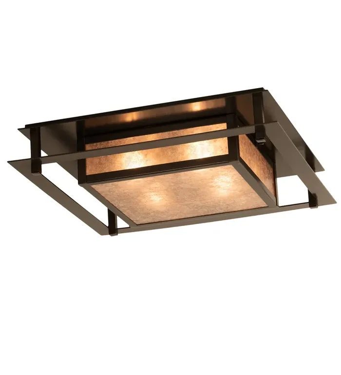 Meyda 24″ Square Quezon Flushmount – 198760