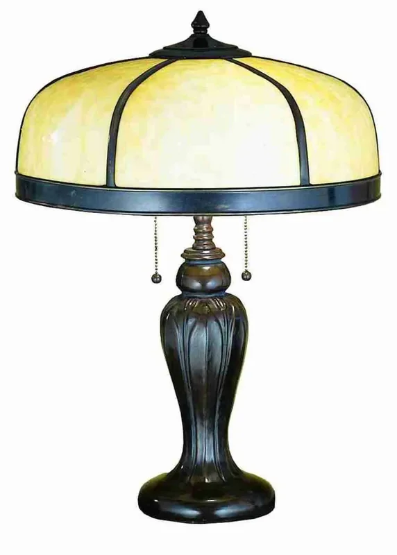 Meyda 25″h Arts & Crafts Dome Table Lamp – 31278