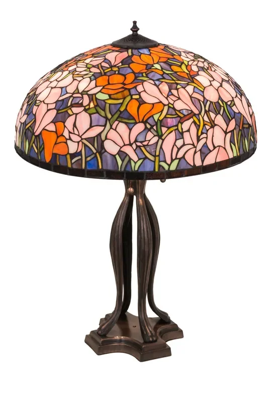Meyda 32″h Tiffany Magnolia Table Lamp – 31146