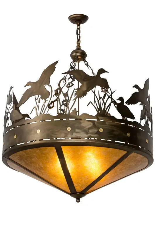 Meyda 36″w Ducks In Flight Inverted Pendant – 50139